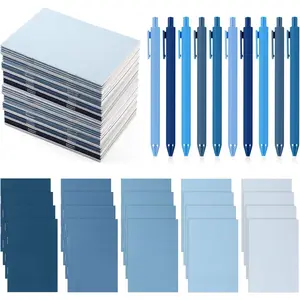 20 Set Mini Notebooks with Ballpoint Pens Bulk Graduation  for Teacher Students Small Pocket Notepads Composition Journals Employee Appreciation  for Nurse Staff(Blue Series Colors)