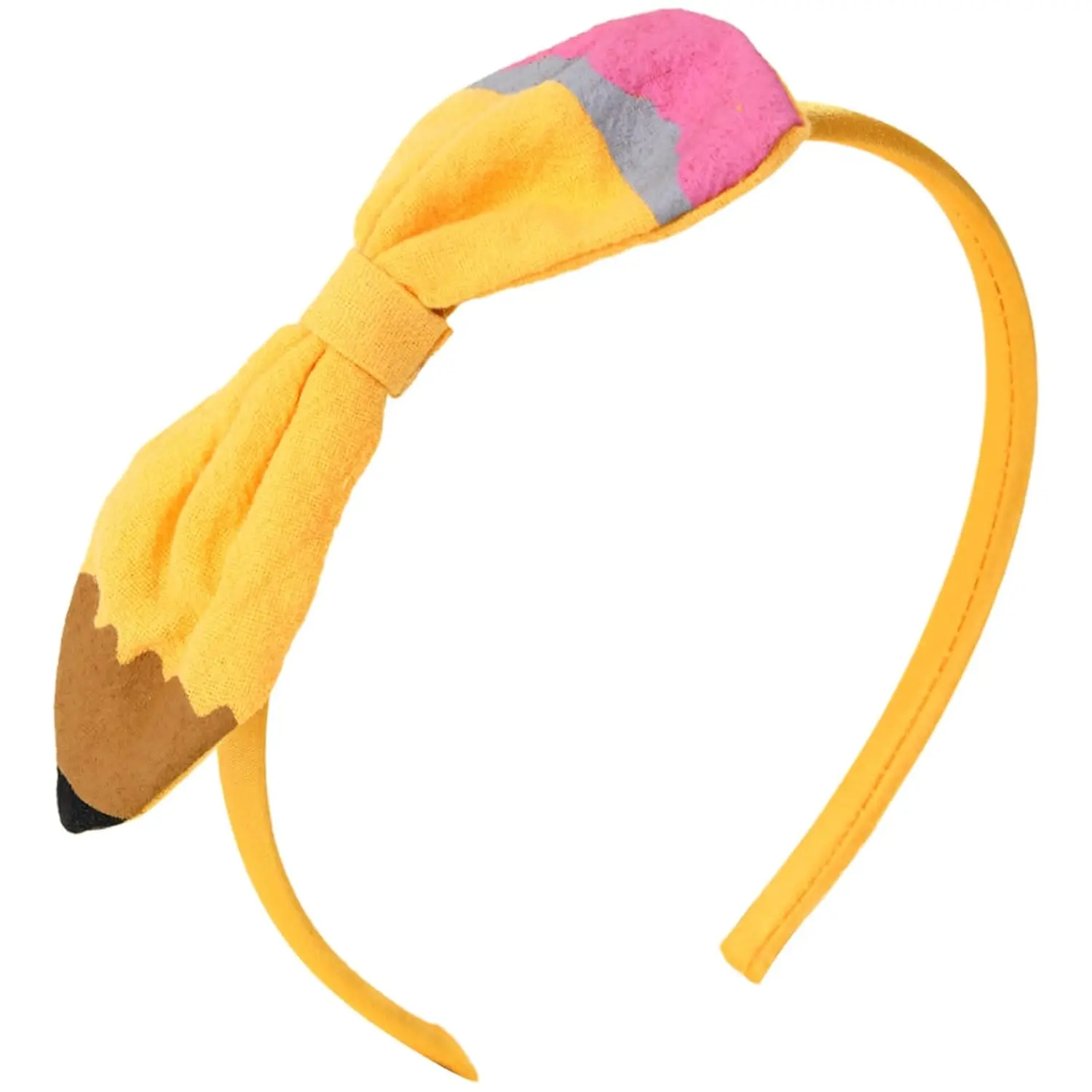 Totelux Back to School Pencil Headband Bow Hair Band Yellow Pen Hair Accessories for Girls Women Toddler Teachers Student Back to School Season Party Supplies Fengxinhong
