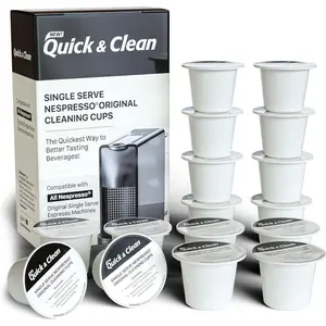 Quick & Clean 16-Pack Cleaning Pods Capsules Compatible with Nespresso