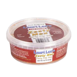 Lauri Lee's Low Sodium Zesty Mex Party Dip Mix - 3 oz. Tub - Zesty and Delicious, Also Great for Toppings - Made in USA