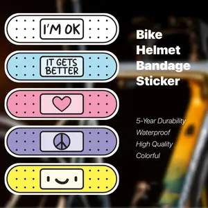 BrightBand Decorative Cute Decals for Bike & Motorcycle Helmets Stickers Bike Stickers