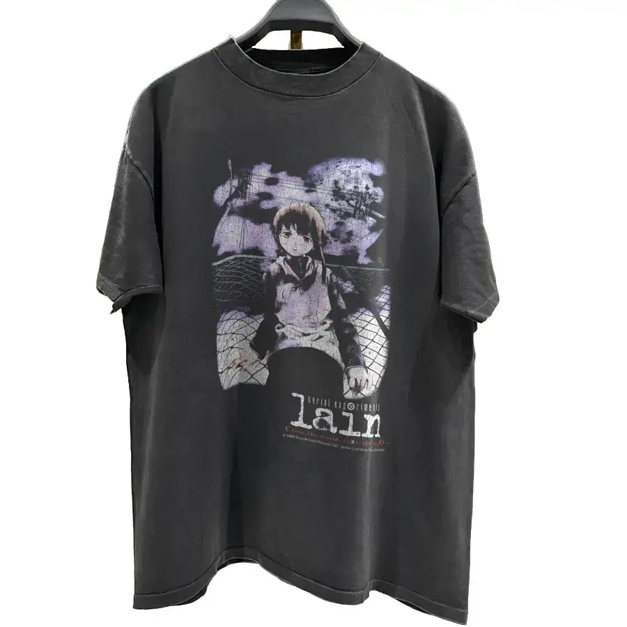 1999 Serial Experiments 'Lain' Rare Black T-Shirt Unisex Shirt