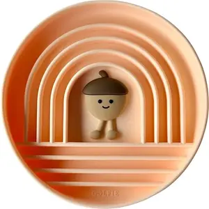 GOLFIE Slow Eater Silicone Puzzle Bowl Warm Peach