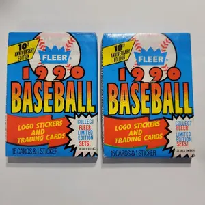 2 New Sealed Packs Of 1990 Fleer Baseball Cards 15 Cards Per Pack