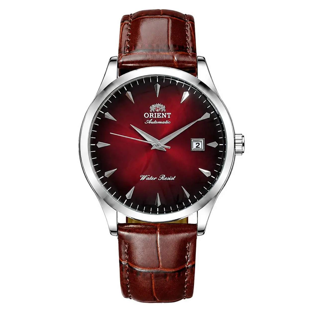 Orient Men's Automatic Mechanical Wrist Watch - Gold-Tone Dial, Leather Strap, Water-Resistant Fashion Accessory