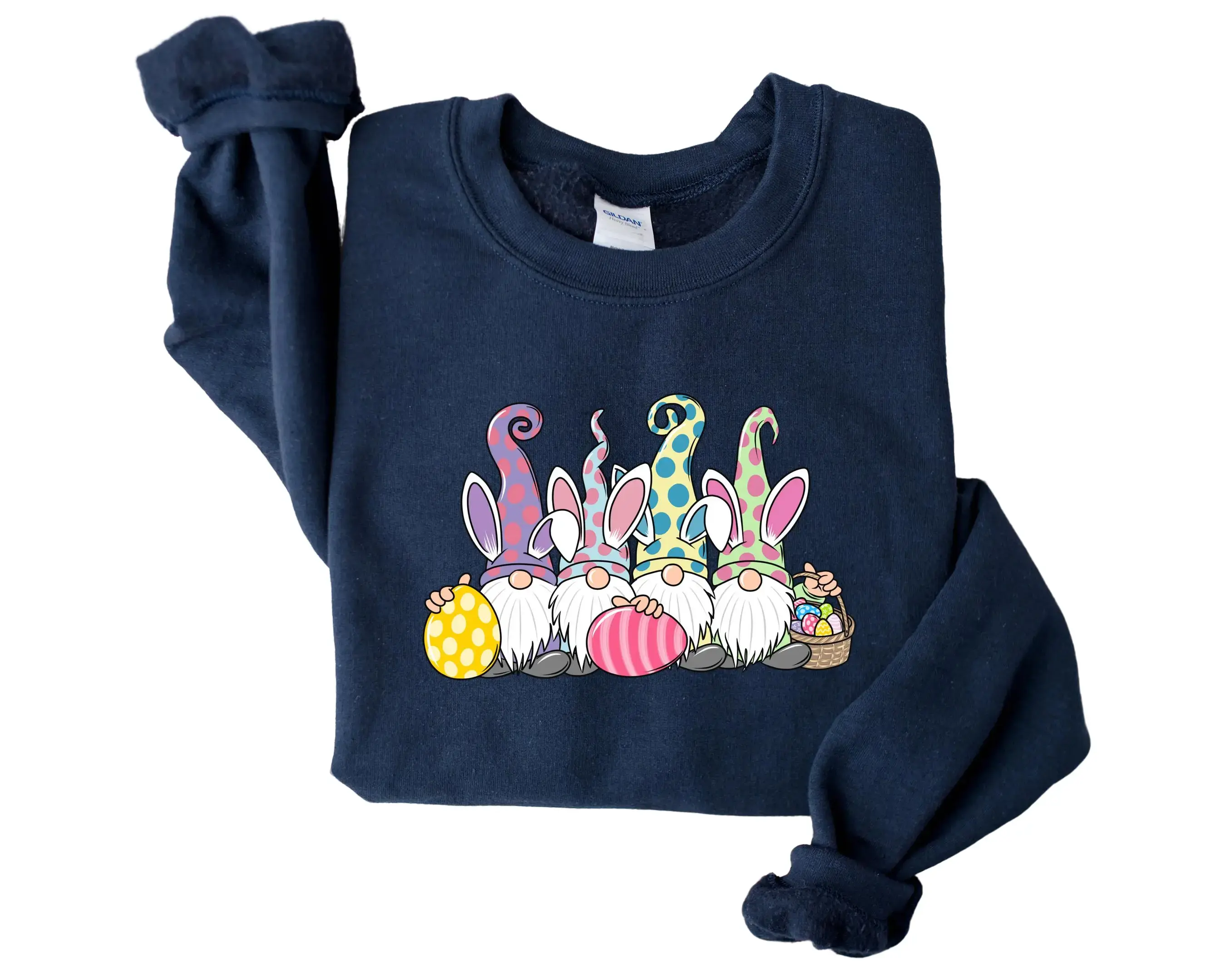 Easter Gnomes Sweatshirt, Happy Easter, Easter Gnomes Egg Shirt, Gnomes Easter Shirt, Bunny With Glasses Shirt, Easter Shirt,Easter Tee