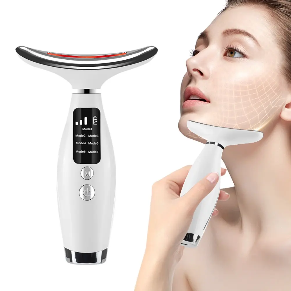 Neck Face Beauty Device, Multifunctional Beauty Machine, Vibration Massage for Personal Care, Improves Neck Lines, Home Use Face Lifting Machine, 7 Modes, 3 Levels - TikTok Shop Neck Face Beauty Device, Multifunctional Beauty Machine, Vibration Massage for Personal Care, Improves Neck Lines, Home Use Face Lifting Machine, 7 Modes, 3 Levels - TikTok Shop