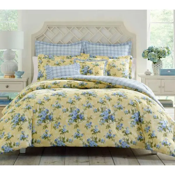 Laura Ashley Cassidy - Yellow Twin Duvet CoverBonus Set