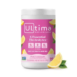 Ultima Replenisher Daily Electrolyte Drink Mix – Pink Lemonade, 90 Serving – Hydration Powder with 6 Key Electrolytes & Trace Minerals