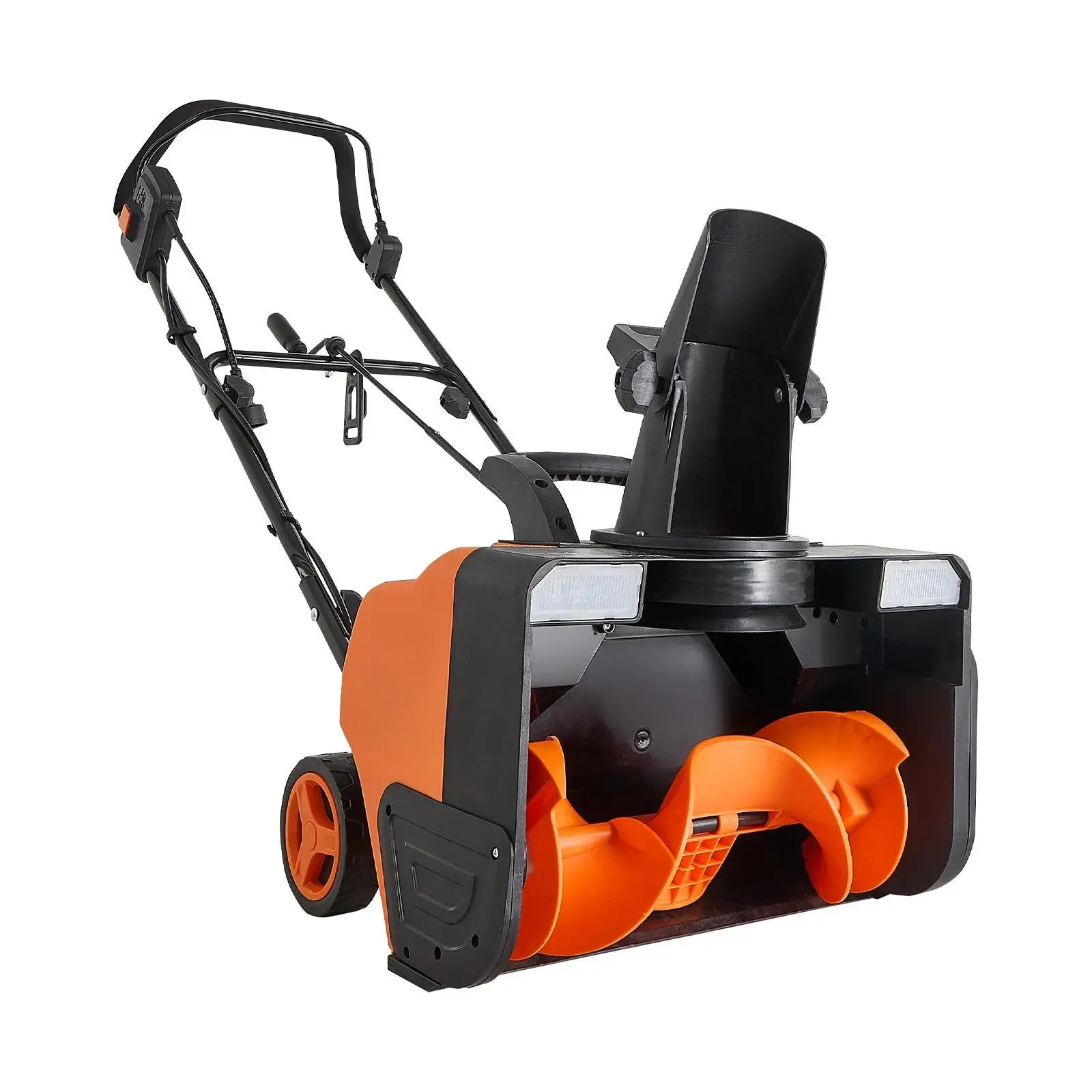 【toolupgrade】VEVOR Heavy Duty Corded Electric Walk Behind Snow Blower Power Tool - 15A 2200W Motor, Safety Lock Start, 20in Clearing Width, 12in Depth, 25FT Throwing Distance, 180° Rotating Chute, Dual LED Headlights, 2200W Power for Driveway, Sidewalk, 2