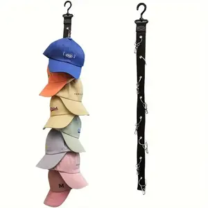 Baseball Cap Organizer, 1 Count Baseball Cap Storage Rack with Clip, Hanging Hat Storage Hook, Summer Essentials Hat Organizer, Hat Holder Hanger
