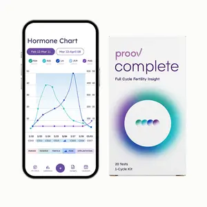 Proov Complete Hormone Testing System - 20 Tests 1-Cycle Kit for Full Cycle Fertility Insight with Lab-Quality Accuracy & Real Customer Support