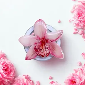Pink Orchid Lily Magsafe Phone Grip, Tropical Flower Pop Socket, Cute Hawaiian Flowers Griptok, Orchid and Lily Floral Phone Holder, Cute Gift for Her