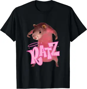100% Cotton Unisex Ratz Funny Pink Mouse Rat T-Shirt