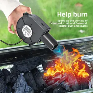 9733 Turbo Blower with Air Outlet for Barbecue Grill Firewood Stove Waste Oil Stove Adjustable Speed Fan