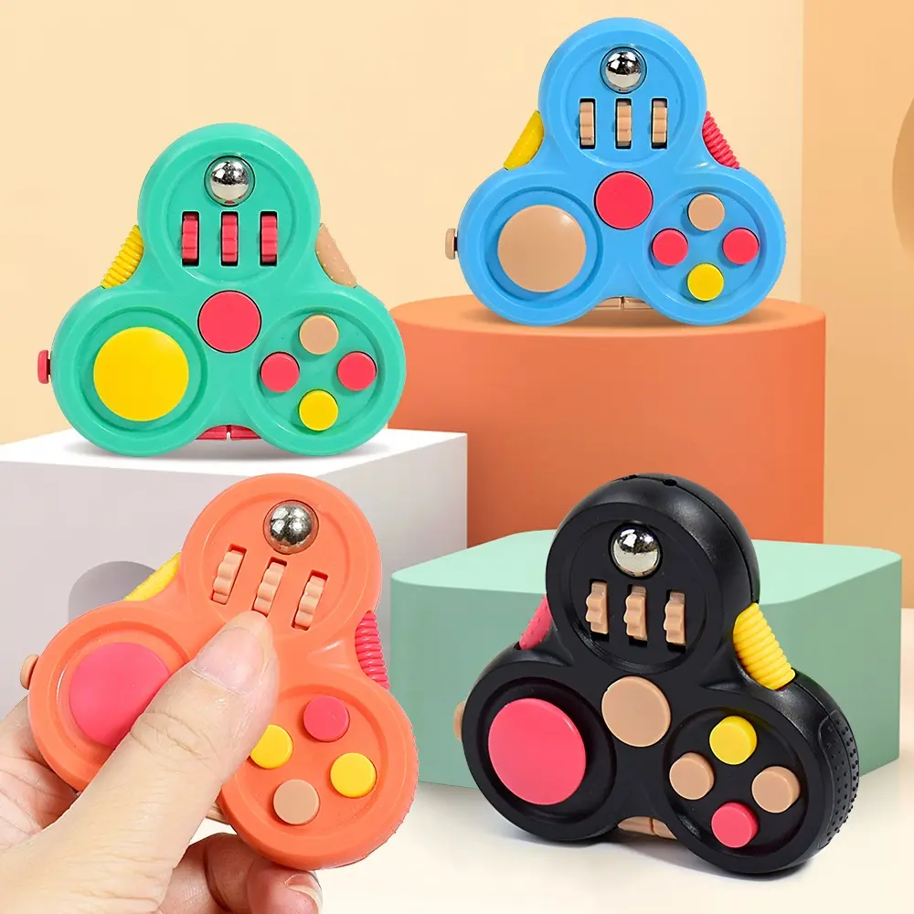 Fidget Cube Spinner Toy Stress Relief Finger Dexterity Handheld Rotation Sensory Game Anxiety Relief Adults Kids Travel