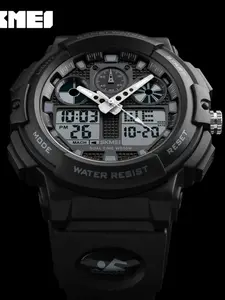 Men's Fashion Digital Watch, Casual Sporty Digital Watch with Luminous Dial & Alarm Mode, Trendy Multifunctional Watch for Outdoor Sports, Waterproof Multifunctional Watch, Quartz Watch