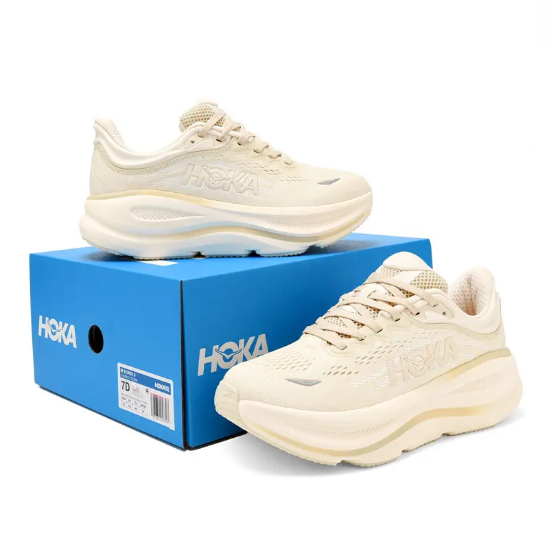 Beige Knitted Mesh Thick‑Sole Running Shoes, Breathable Shock‑Absorbing Lightweight Wear‑Resistant Unisex Sneakers for Jogging & Daily Commute