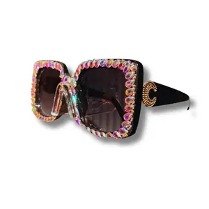 Custom Blinged Out Handmade Rhinestone Sunglasses
