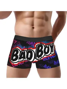 1 piece Fashion trend logo printing I am Boss Underpants Homme Panties Man Underwear Comfortable Shorts Boxer Briefs