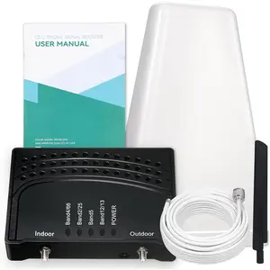 Cell Phone Booster for  & Office,Up to 2000 sq ft,Cell Phone Signal Booster with Band 66/25/2/4/5/12/13/17,Boost 5G 4G Data for  U.S. Carriers FCC Approved Cell Booster (Dark Black)