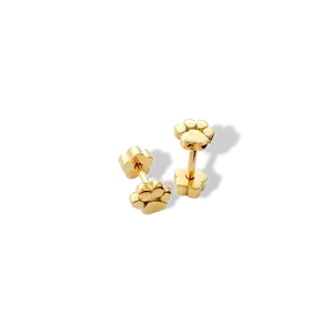 Paw Prints Tiny Stud Earrings