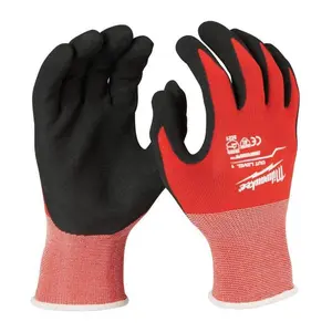 Milwaukee X-Large Red Nitrile Work Gloves Level 1 Cut Resistance Dipped Coating for Superior Safety Protection Enhanced Grip Comfort