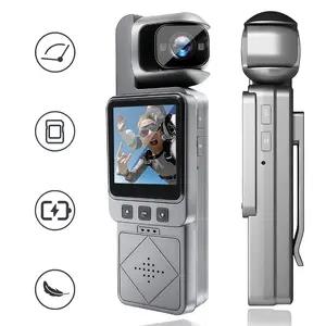 Mini Body Camera, Pocket Camera with 180° Rotating Lens and Night Vision Function, Wearable Camcorder for Security, Travel, Outdoor, HD 1080P Mini Body Camera