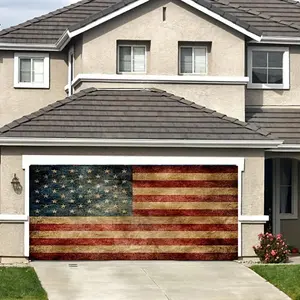 American Flag, 4th of July, Patriotic Independence Day Flag Garage Door Banner Mural