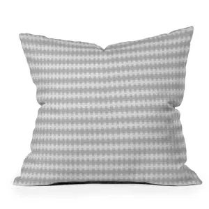 20"x20" Deny Designs ThirtyOne Illustrations Stiches Square Outdoor Throw Pillow Gray