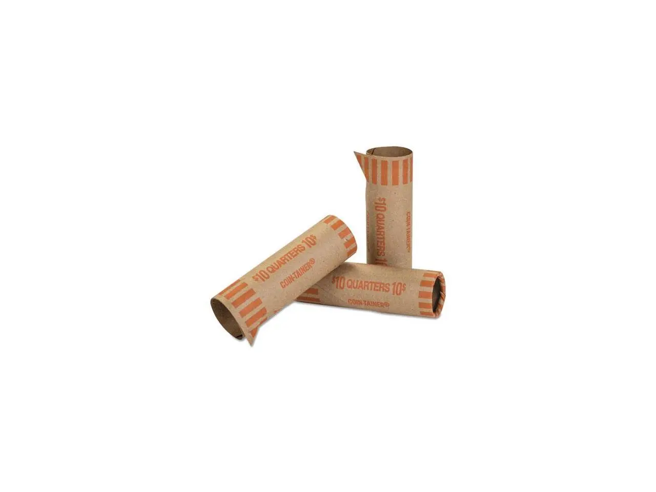 Coin-Tainer Preformed Tubular Coin Wrappers Quarters $10 1000 Wrappers/Box 20025