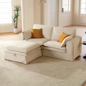 CHIC HOUSE Washable Sectional Sofa with Removable Cover, Oversized Modular Couch