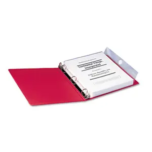 Smead  Poly Ring Binder Pockets 8-1/2 x 11 Clear Three per Pack