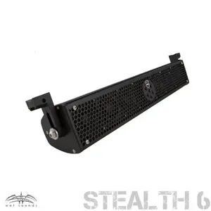 Wet Sounds Package - Black Stealth 6 Ultra HD Sound Bar w/ Remote and AS-10 10" 500 Watt Powered Stealth Subwoofer