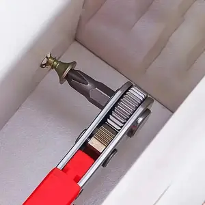 Ratchet Screwdriver with Narrow Space Handle, Forward & Backward Operation, Five Position Adjustment, Elbow Right Angle Design, Phillips Function, Precision Ratchet Screwdriver