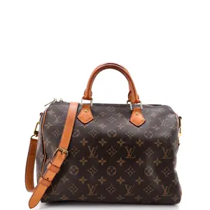 Pre-owned Louis Vuitton Canvas Coated Shoulder Bags Speedy Bandouliere Bag Monogram Canvas 30 by Rebag
