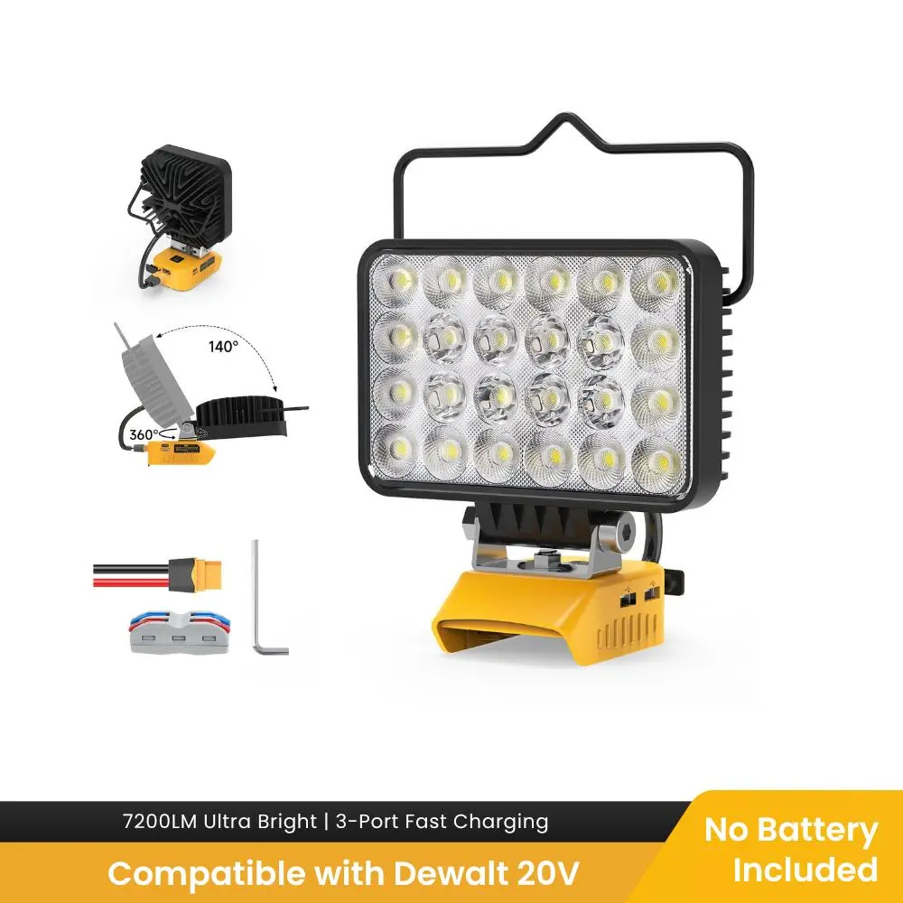 Compatible with Dewalt 20V（72W）