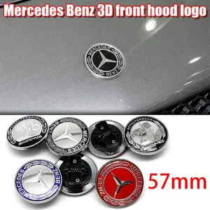 Mercedes-Benz Front Hood Emblem Decal, Car Sticker Decoration, Fits C/e/s Class/glc/gle Styles, Accessories & Replacement Parts