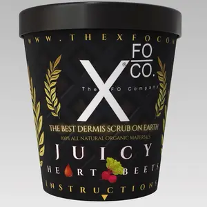 JUICY HEART BEETS  - THE XFO CO. Hydro Nano Luxury Dermis Scrub 100% Organic Deep Cleansing & Hydration with Raw Cane Sugar Base, Wheat Protein & Nano-Hydration Technology