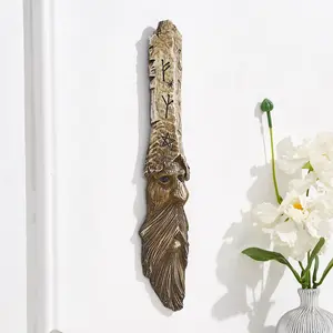 Modern Creative Tree Bark Elf Tree Trunk Decoration Hanging Ornament, Colorful Resin Garden Decor Craft, Wall-Mounted Tree Bark Elf Decor