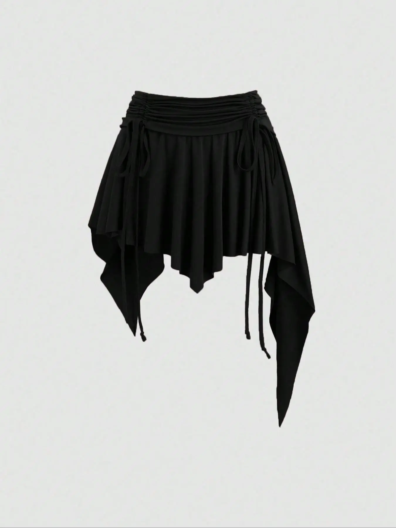 Elegant Women's Asymmetrical Hem Side Drawstring Dress, Skirt, Fashion Classic Style, Stylish and Chic, Perfect for Various Occasions