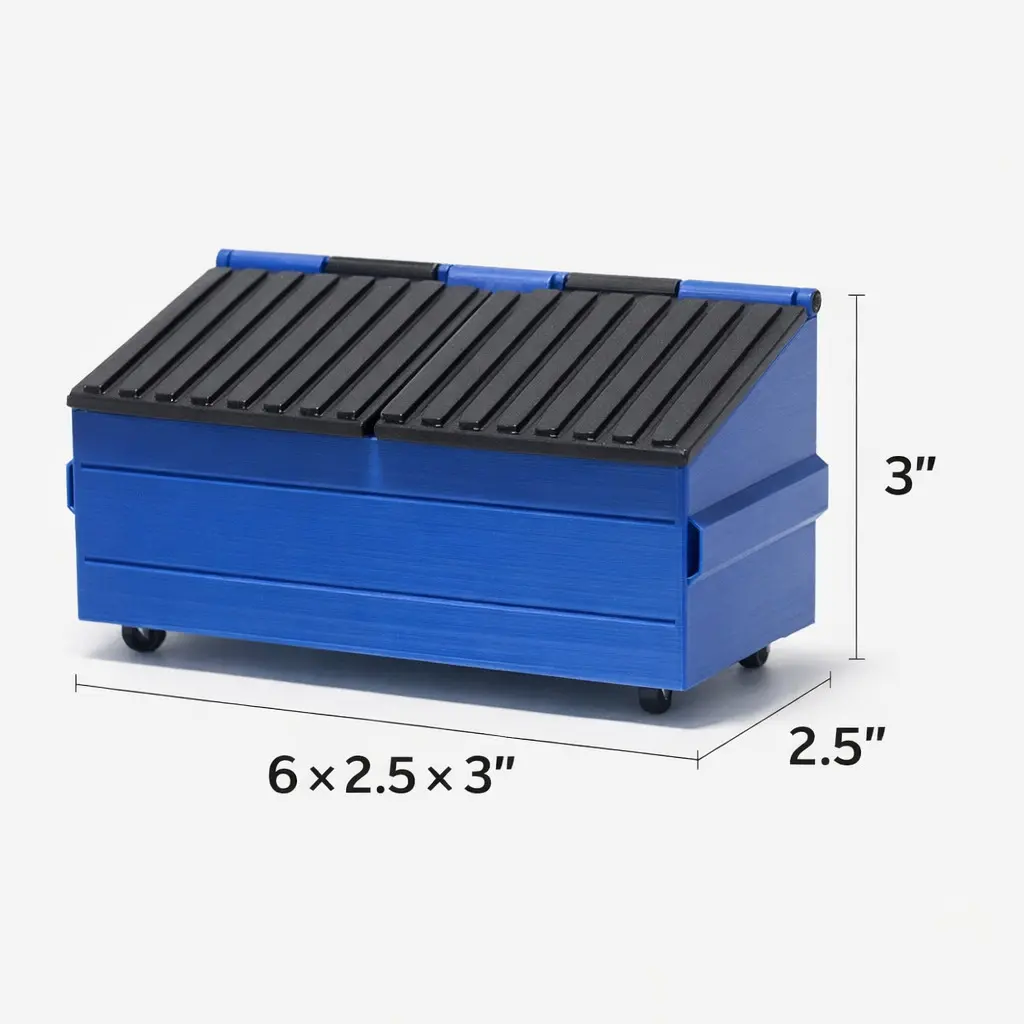 Mini Dumpster Desktop Bin – Cute Organizer for Office & Home
