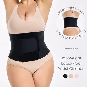 Colorfulkoala Women’s Lightweight Waist Cincher – Latex-Free Tummy Control Belt, Breathable & Comfortable Body Shaper, Adjustable Fit