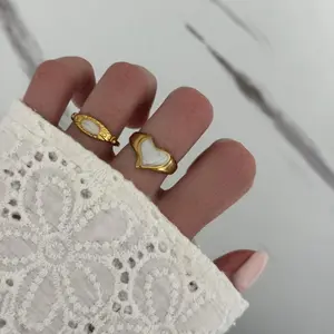 Set 2 Gold/White Rings