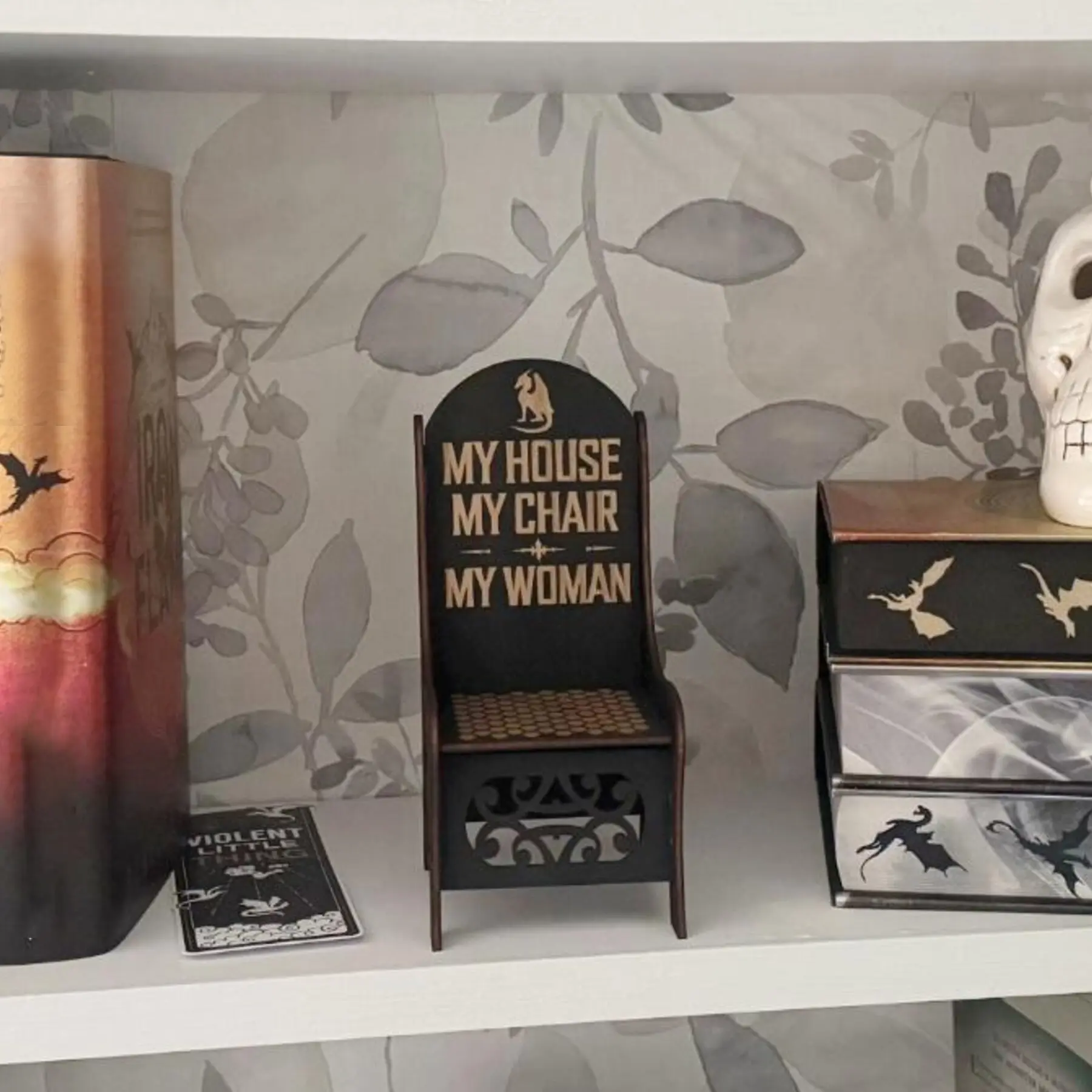 Iron Flame Bookshelf Decor, Booktok, Xaden Quotes, Fourth Wing, Onyx Storm, Desk Decor, Office Decor, Home Decor Products, Gifts Under 25, Bookish Gift For Xaden And Violet Lovers, Farmhouse Decor, Rustic Home Decor, Home Office Decoration