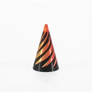 3D Printed Spiral Cone Toy Impossible Pyramid Passthrough Sculpture Pass Through Pyramid Toy Mini Vortex Thread Illusion