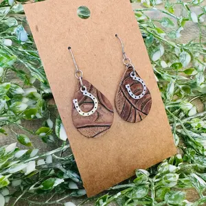 Small Teardrop Horseshoe Earrings