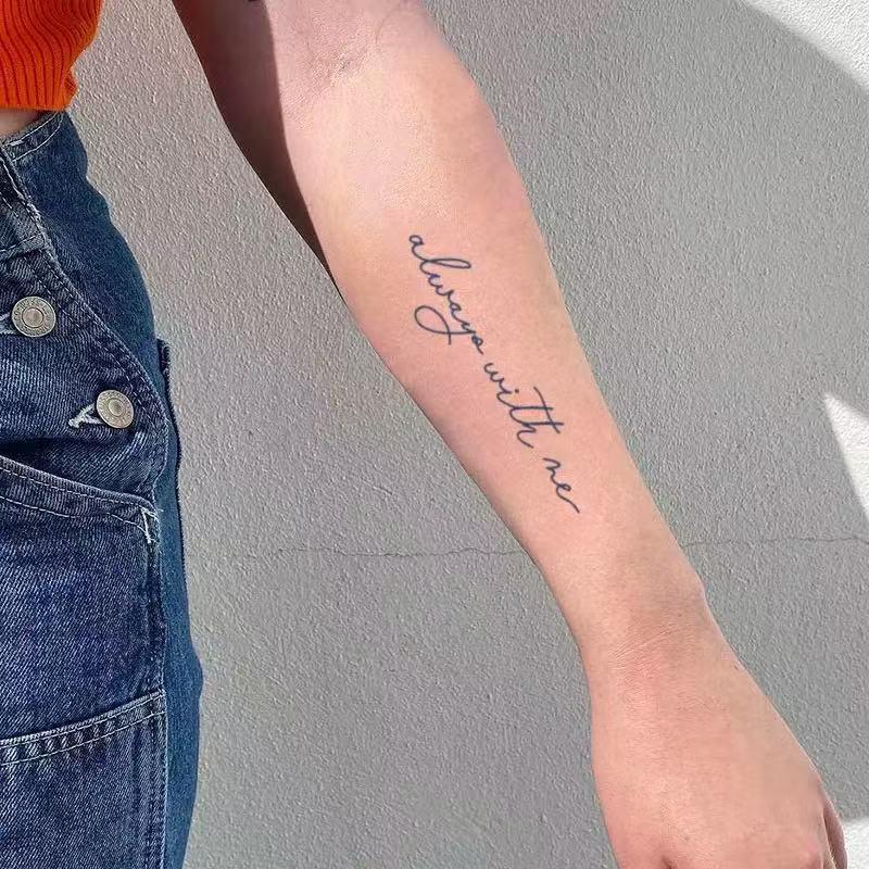 VIBE INK/Letter Character Temporary Tattoos Natural Herbal Ingredients Waterproof Anti-friction Long-lasting 7-15 Days Unique Body Art