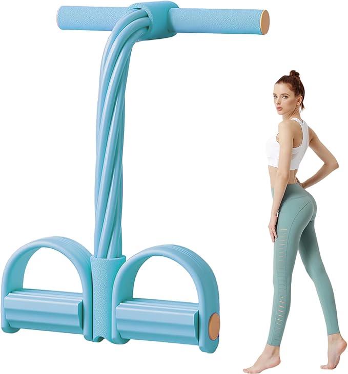 2026 Latest 8-Tube Pedal Resistance Device, Detachable and Adjustable Pedal Resistance Device, Elementalt Pedal Puller, Full-Body Workout for Home Gym, Tones Arms Abs Waist, Unisex leg stretch rope exercise total body training resistance bands tensioner