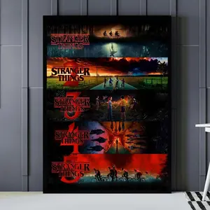 Graphic All Season 1-5 Poster Stranger Modern Kitchen Wall, Bedroom Decor, Bar Cart Art Will Byers Steve Harrington Eleven 4Q3